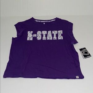 Colosseum New Women’s Medium Purple K-State Sleeveless Tee Shirt